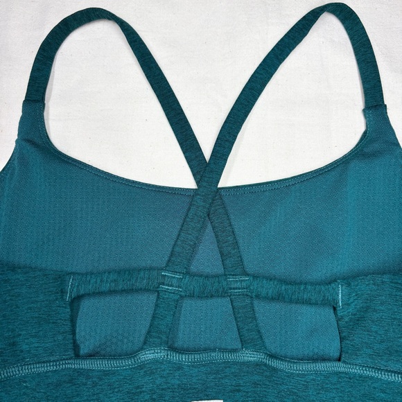 Vuori Longline Elevation Sports Bra Size Small Heathered Green Strappy Back - Picture 6 of 12